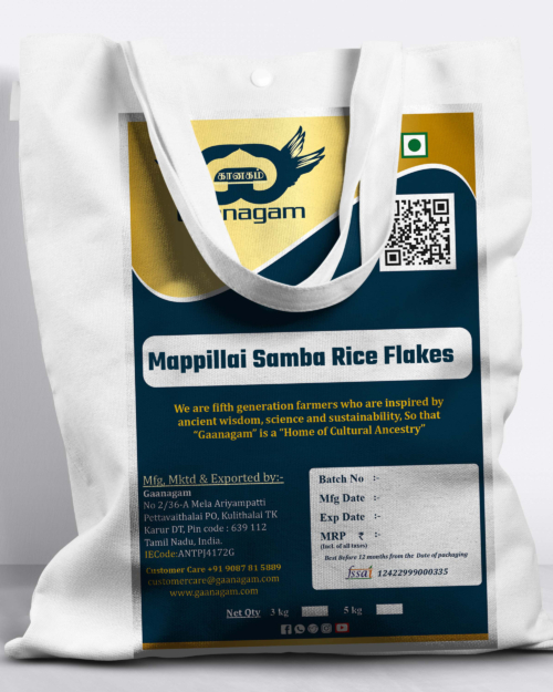 "Mappillai Samba Rice Flakes – The Crunchy Delight of Tradition and Nutrition"